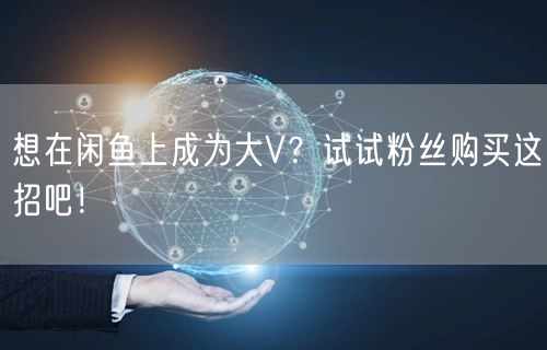 想在闲鱼上成为大V？试试粉丝购买这招吧！