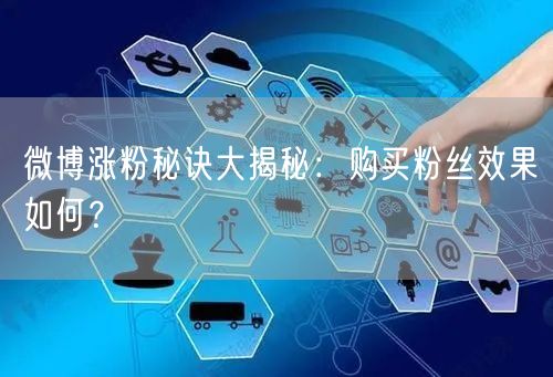 微博涨粉秘诀大揭秘：购买粉丝效果如何？