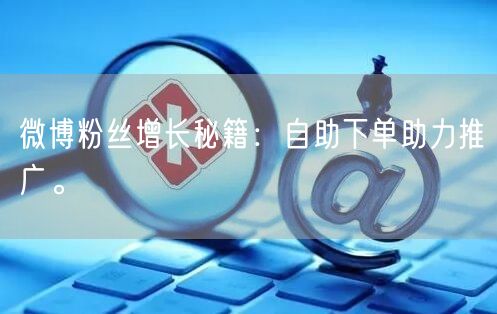 微博粉丝增长秘籍:自助下单助力推广。