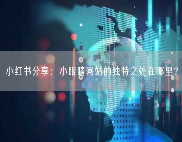 小红书分享:小眼睛网站的独特之处在哪里?