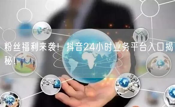 粉丝福利来袭!抖音24小时业务平台入口揭秘!
